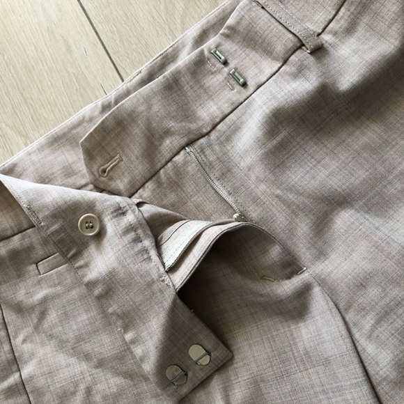 BCBG Maxazria Y2K Wool Blend Flare Pants in Beige - Picture 8 of 13